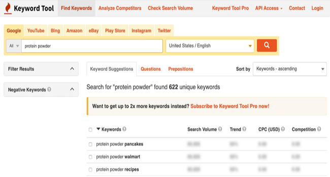 freetoolfor keyword