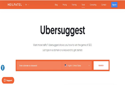 ubersuggest tool